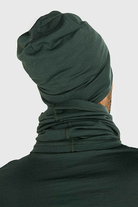 Merino wool hat and neck cuff set 6 | Dark green | Audimas