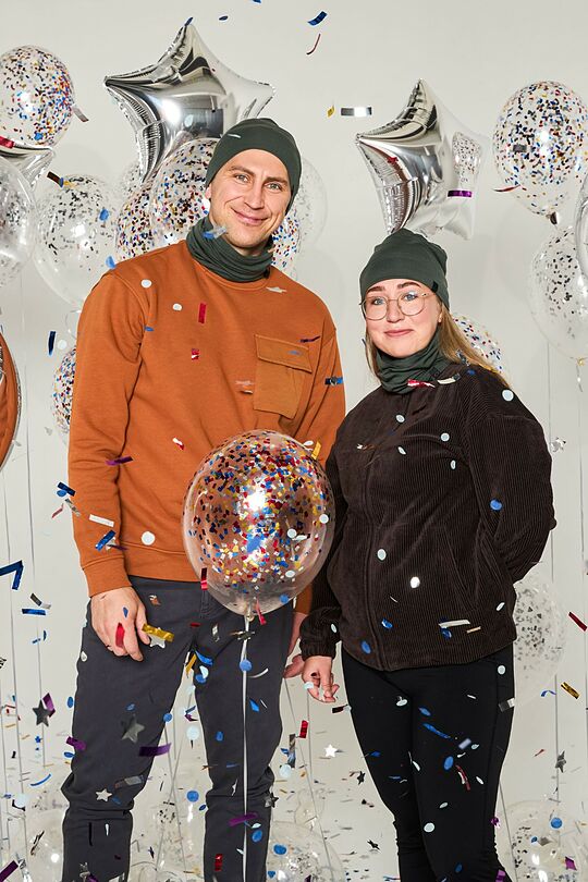 Merino wool hat and neck cuff set 1 | Dark green | Audimas