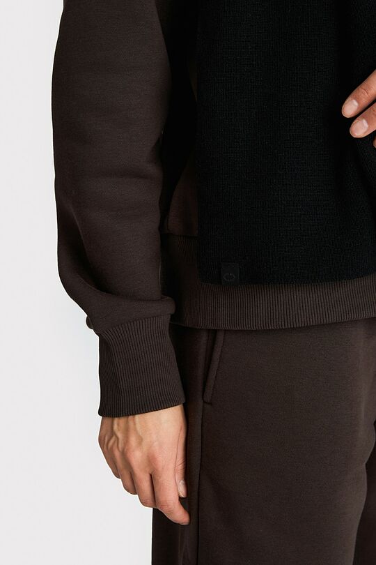 Knitted merino wool hat and scarf set 4 | BLACK | Audimas