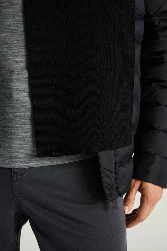 Knitted merino wool hat and scarf set 7 | BLACK | Audimas