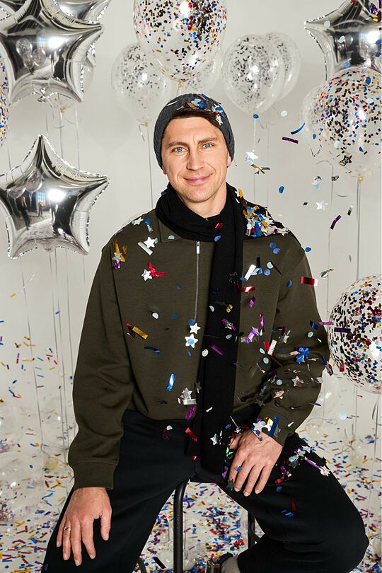 Knitted merino wool hat and scarf set 1 | GREY | Audimas