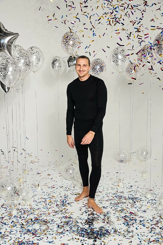 Merino T-shirt and leggings set 1 | BLACK | Audimas