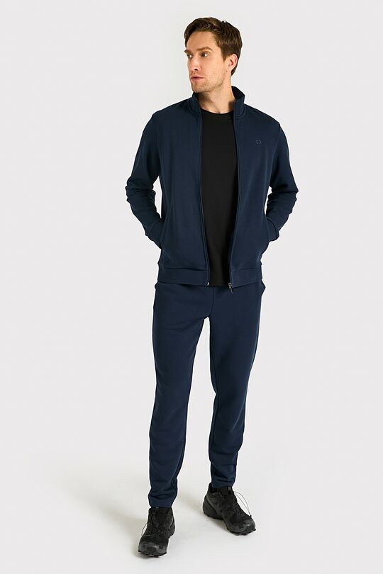 Cotton French terry full-zip sweatshirt 5 | Dark blue | Audimas