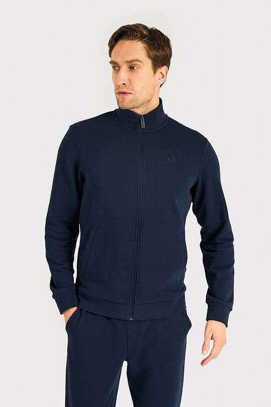 Cotton French terry full-zip sweatshirt 1 | MĖLYNA | Audimas