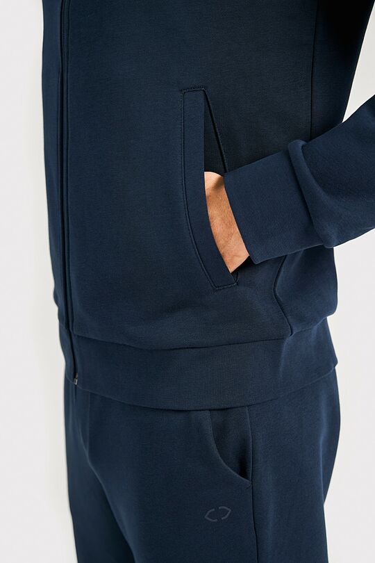 Cotton French terry full-zip sweatshirt 4 | MĖLYNA | Audimas