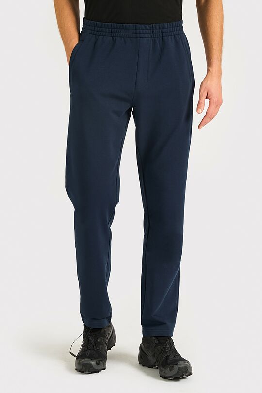 Straight cut cotton French terry sweatpant 2 | Dark blue | Audimas