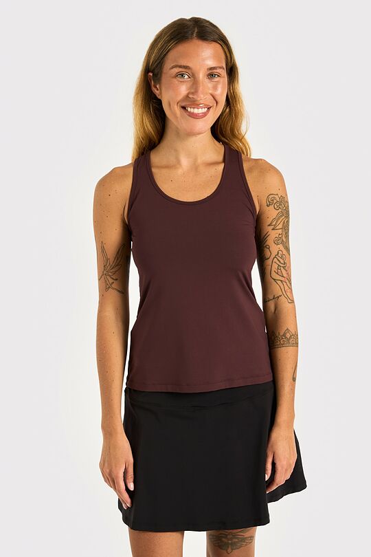 Sports T-shirt and skirt with inner shorts set 3 | burgundy | Audimas