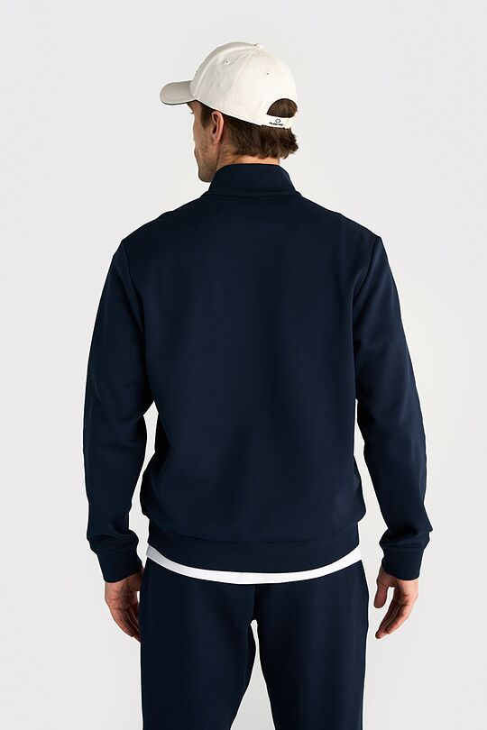 Cotton pique half zip sweatshirt 3 | Dark blue | Audimas