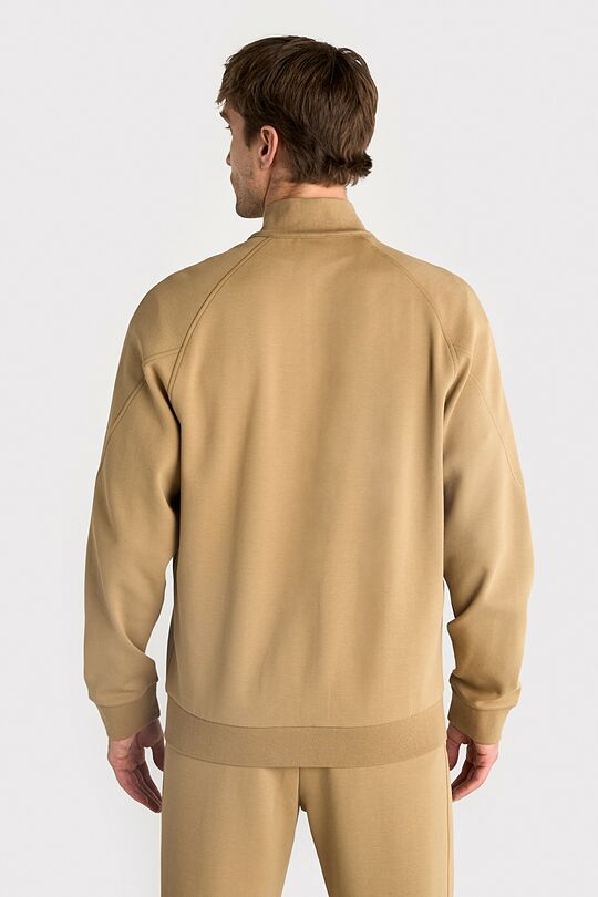 Cotton pique full-zip jacket 2 | BROWN | Audimas
