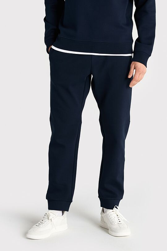 Cotton pique sweatpants 2 | Dark blue | Audimas
