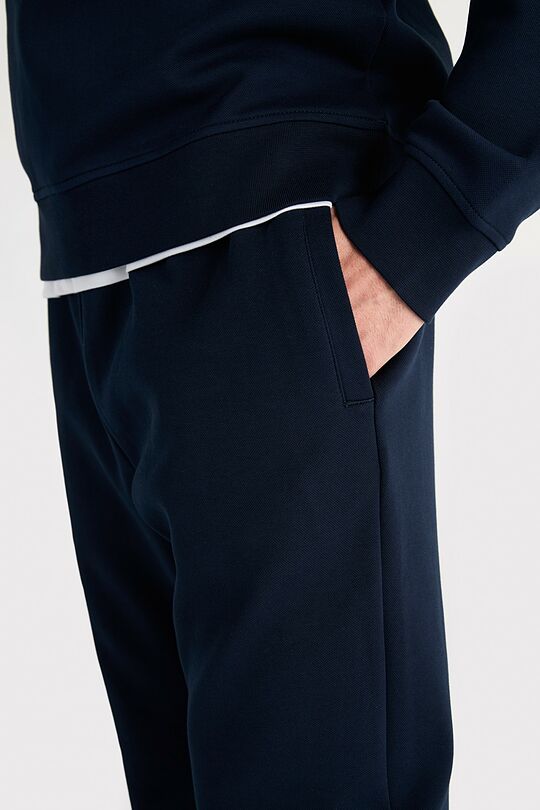 Cotton pique sweatpants 4 | Dark blue | Audimas