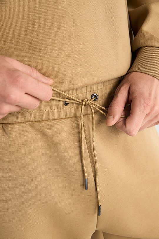 Cotton pique sweatpants 5 | BROWN | Audimas