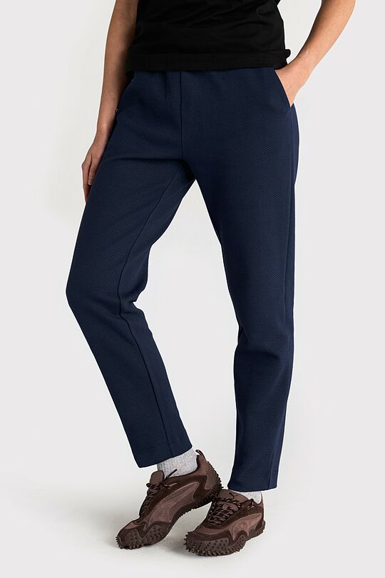 Textured tapered fit sweatpants 2 | Dark blue | Audimas