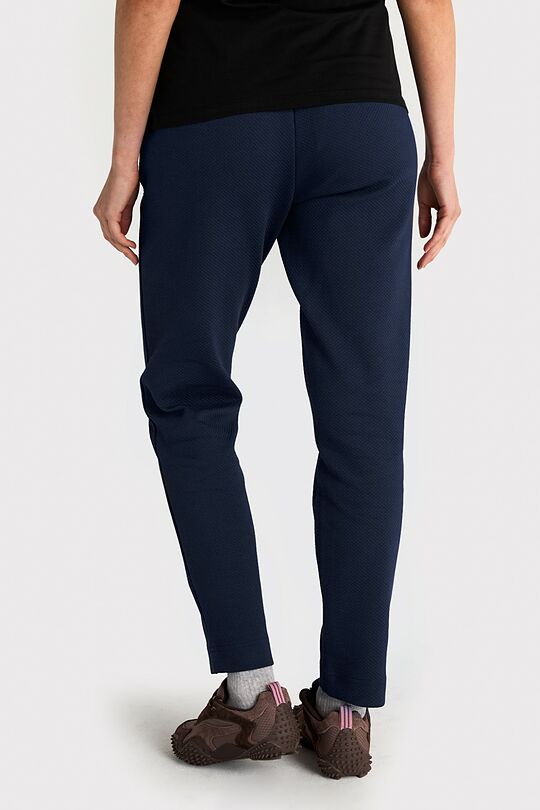 Textured tapered fit sweatpants 3 | Dark blue | Audimas