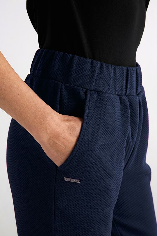 Textured tapered fit sweatpants 5 | Dark blue | Audimas