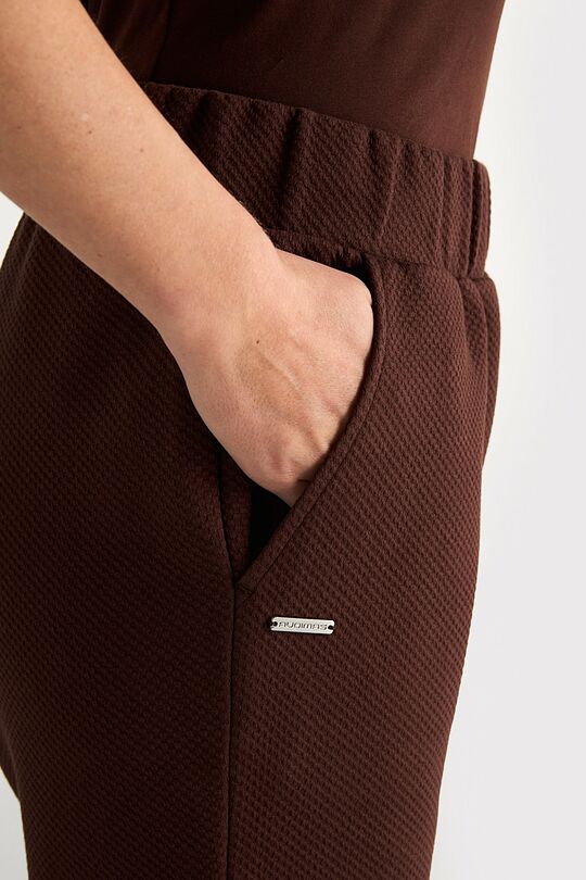 Textured tapered fit sweatpants 5 | BROWN | Audimas