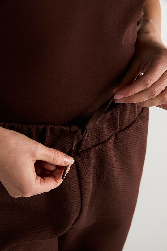 Textured tapered fit sweatpants 6 | BROWN | Audimas