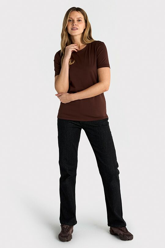 Cotton short sleeve T-shirt 3 | BROWN | Audimas