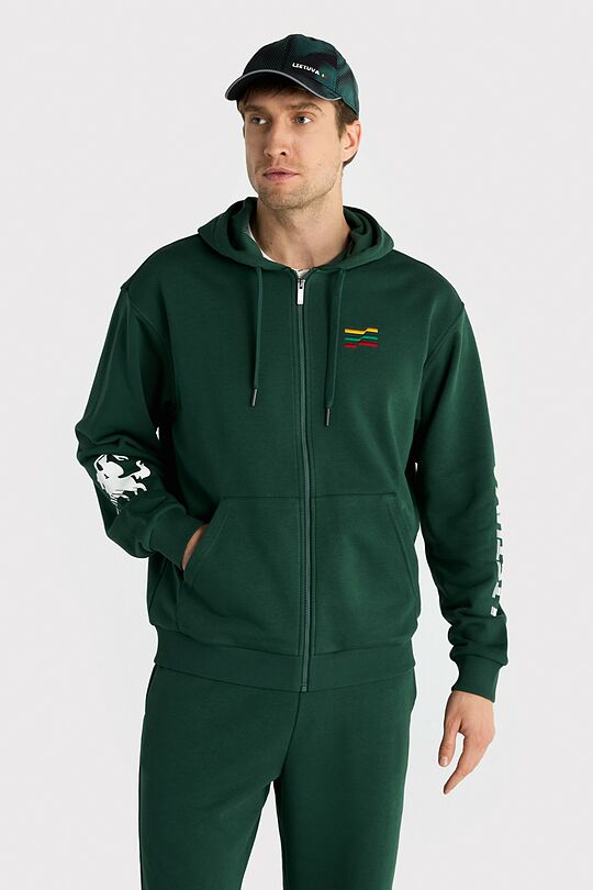 National collection full-zip hoodie 1 | GREEN | Audimas
