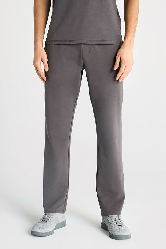Straight fit cotton French terry sweatpants 2 | GREY | Audimas
