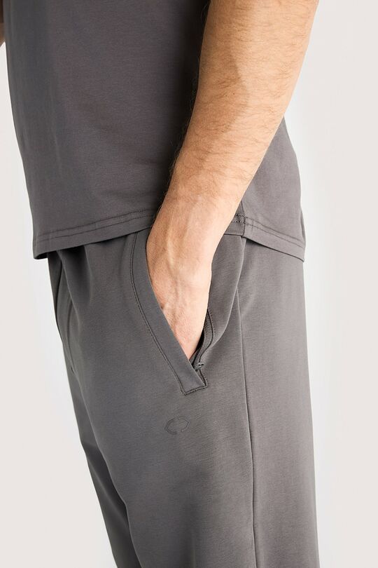 Straight fit cotton French terry sweatpants 4 | GREY | Audimas