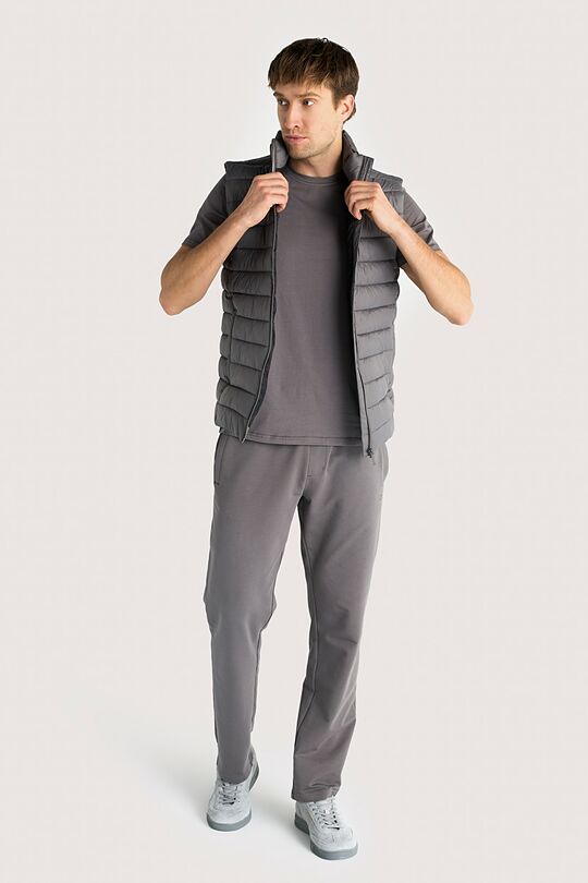 Straight fit cotton French terry sweatpants 1 | GREY | Audimas