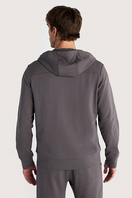 Cotton French terry full-zip hoodie 2 | GREY | Audimas