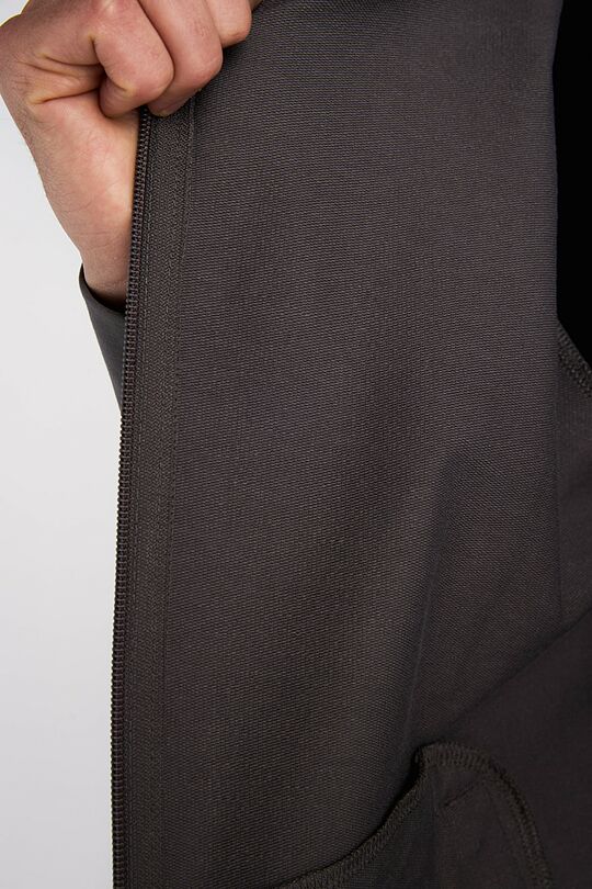 Cotton French terry full-zip hoodie 5 | GREY | Audimas