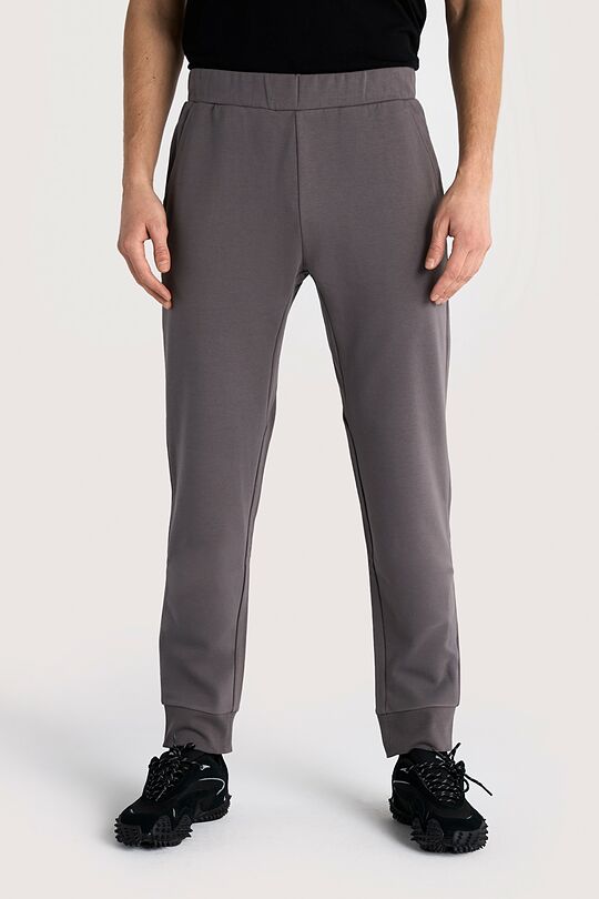 Tapered cotton French terry sweatpants 2 | GREY | Audimas