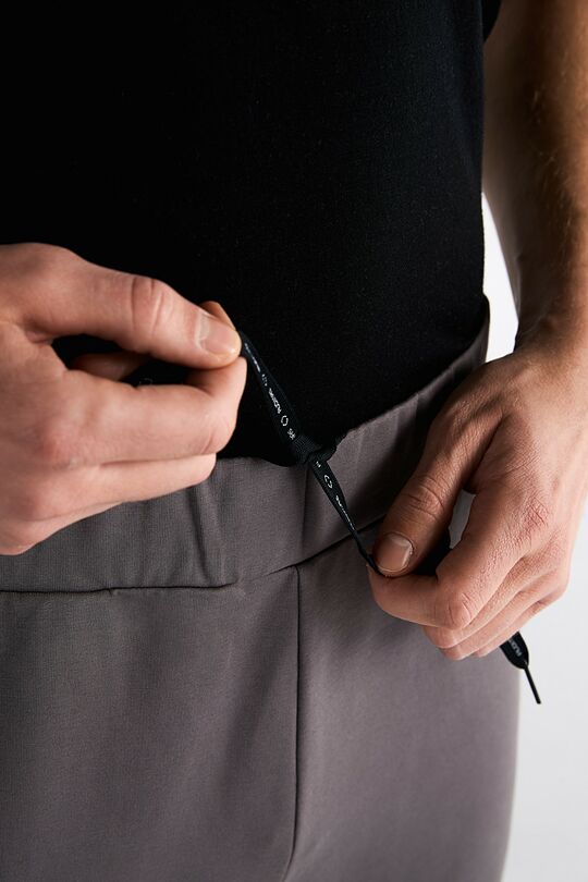 Tapered cotton French terry sweatpants 3 | GREY | Audimas