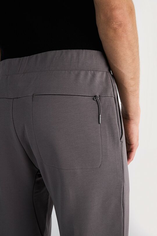 Tapered cotton French terry sweatpants 5 | GREY | Audimas