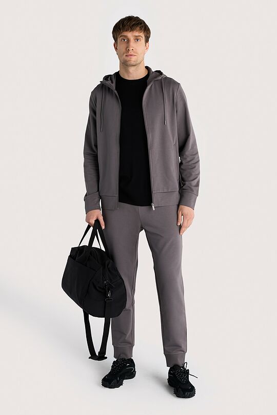 Prigludusios medvilninės kelnės 1 | GREY | Audimas