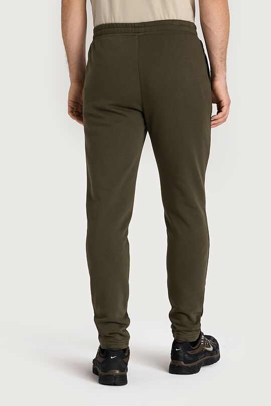 Tapered cotton French terry sweatpants 6 | Dark green | Audimas