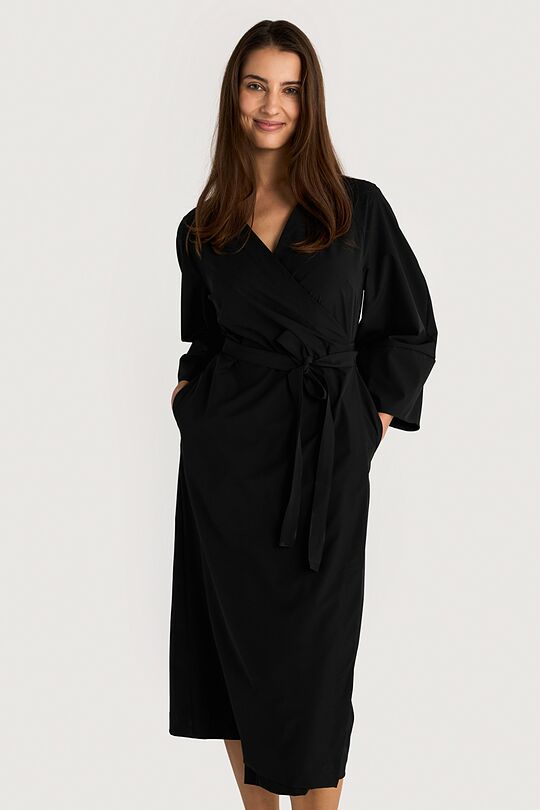 Woven wrap dress 2 | BLACK | Audimas