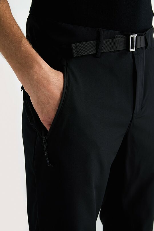 Outdoor woven pants with belt 6 | BLACK | Audimas