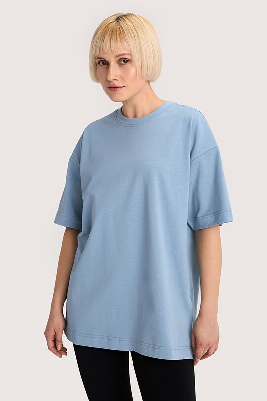 Oversized short sleeve T-shirt 4 | BLUE | Audimas
