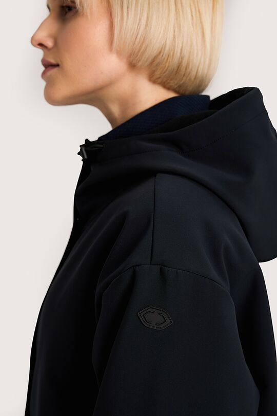 Oversized softshell coat 4 | BLACK | Audimas