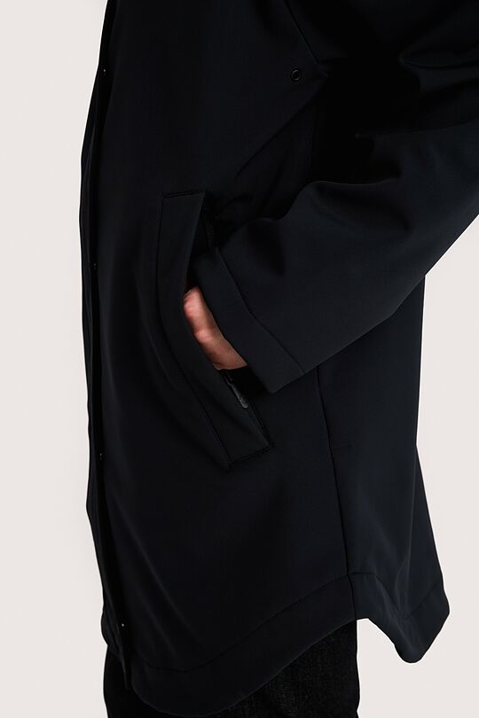 Oversized softshell coat 6 | BLACK | Audimas