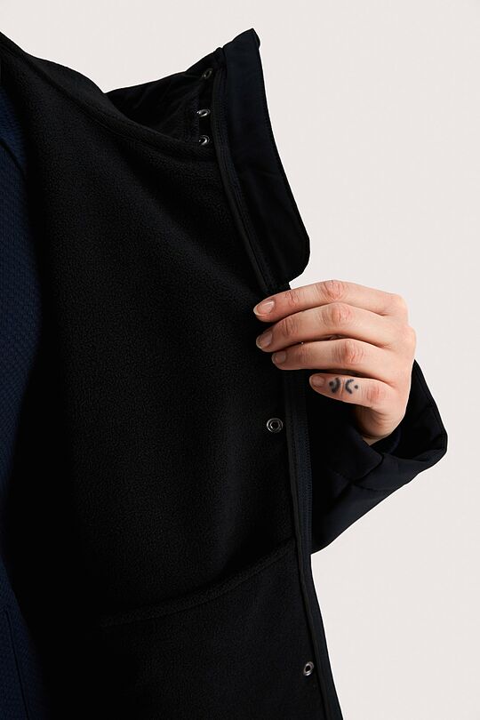 Oversized softshell coat 7 | BLACK | Audimas