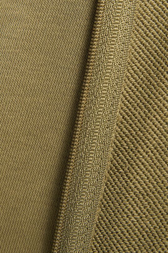 Cotton French terry full-zip hoodie 5 | GREEN | Audimas