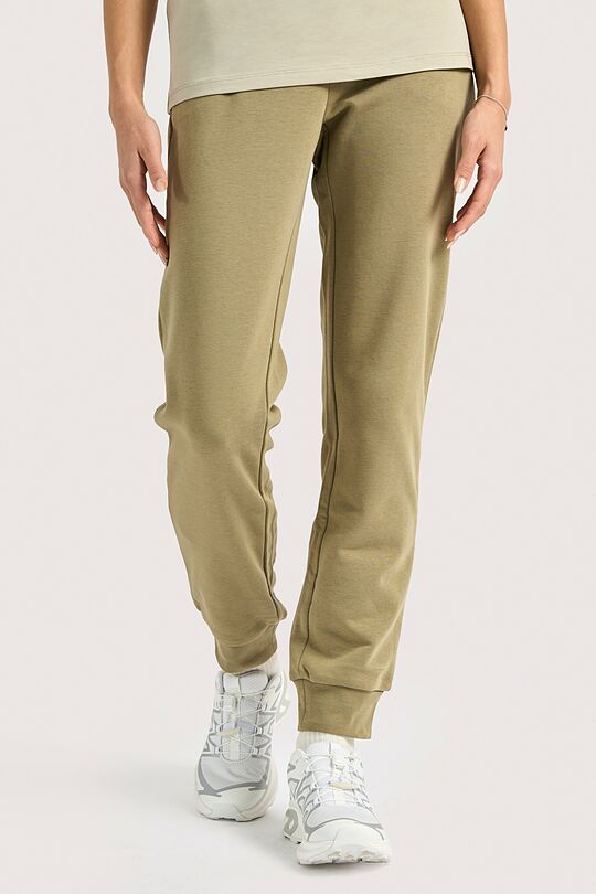 Tapered cotton French terry sweatpants 2 | GREEN | Audimas