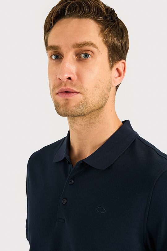 Cotton pique polo T-shirt 3 | Dark blue | Audimas