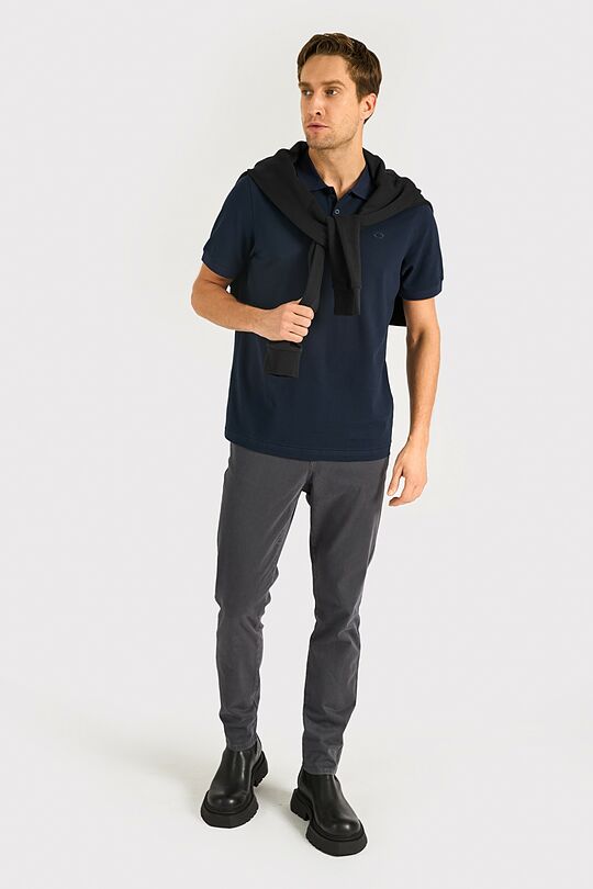 Cotton pique polo T-shirt 4 | Dark blue | Audimas