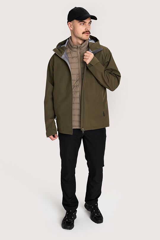 Shell jacket with a membrane 1 | Dark green | Audimas