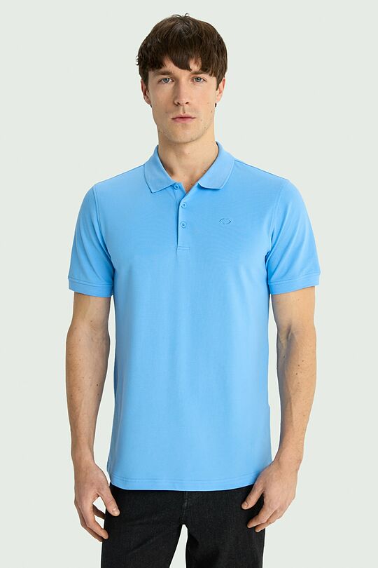 Cotton pique polo T-shirt 1 | LIGHT BLUE | Audimas