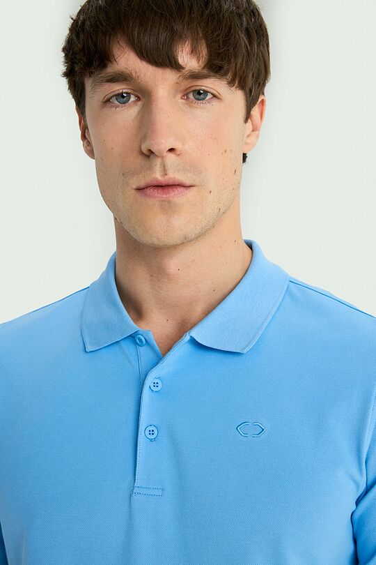 Cotton pique polo T-shirt 3 | LIGHT BLUE | Audimas