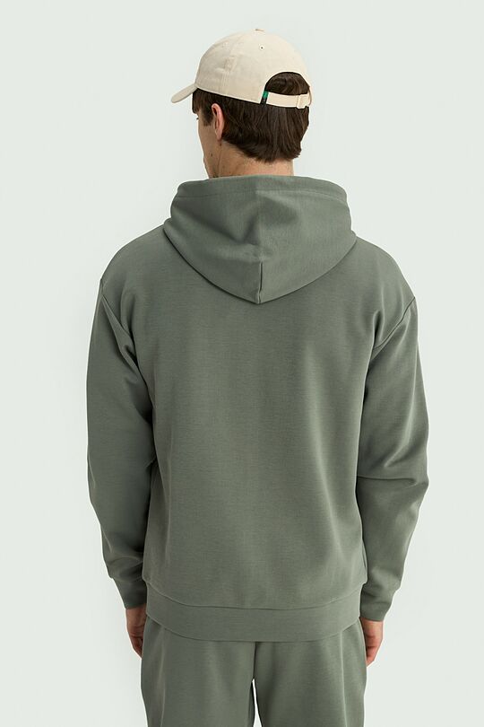 Full-zip hoodie with cotton blend 2 | CHAKI | Audimas