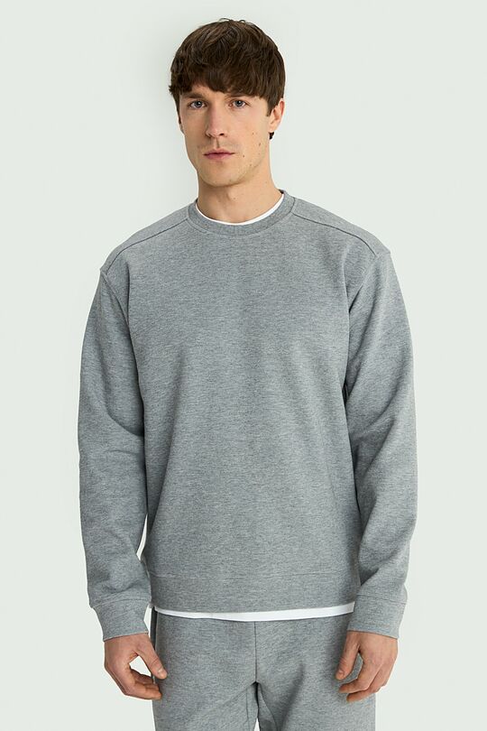 Crewneck sweatshirt with cotton blend 1 | GREY | Audimas