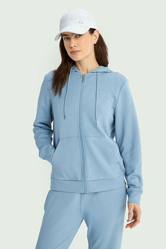 Cotton French terry full-zip hoodie with modal 1 | BLUE | Audimas
