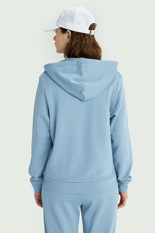 Cotton French terry full-zip hoodie with modal 3 | BLUE | Audimas